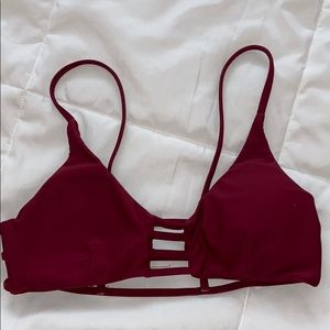 Maroon bikini top